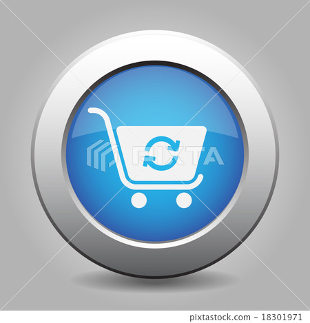 blue button shopping cart refresh - Stock Illustration [18301971] - PIXTA