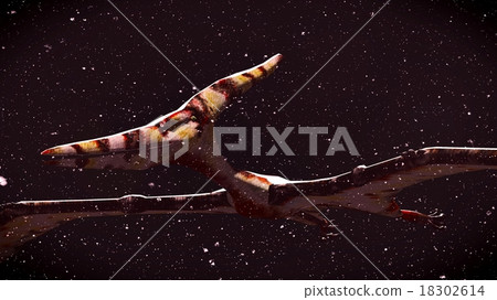 Huge pterodactyl over land Huge pterodactyl over land 18302614