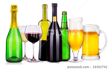 Set of different alcoholic drinks and cocktails Set of different alcoholic drinks and cocktails 18302742