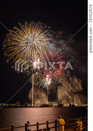 Stock Photo: firework, fireworks, pyrotechnics