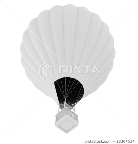 Hot Air Balloon. isolated on white background - Stock Illustration ...