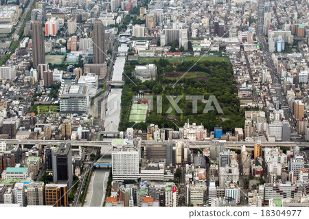 Aerial view of Sakae Imperial Park near Koto Ward, Tokyo Aerial view of Sakae Imperial Park near Koto Ward, Tokyo 18304977