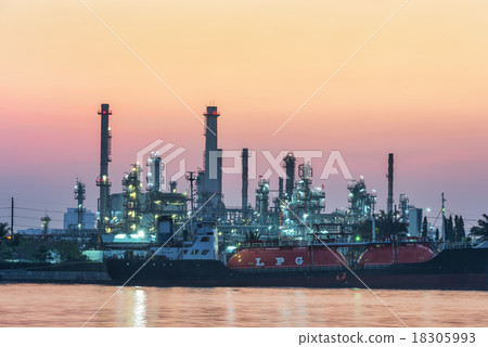 fog in the morning with gas ship near refinery fog in the morning with gas ship near refinery 18305993