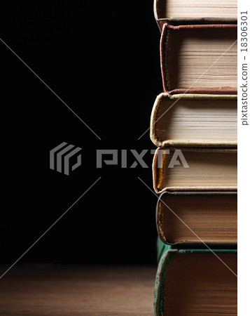 Stack of hardcover books Stack of hardcover books 18306301