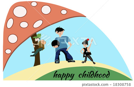 People boy, children, mushroom. Happy childhood People boy, children, mushroom. Happy childhood 18308758