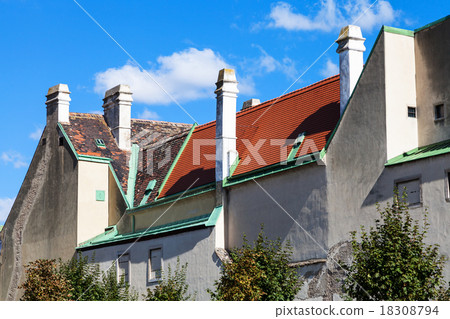 old houses in Belvedere gardens, Vienna old houses in Belvedere gardens, Vienna 18308794