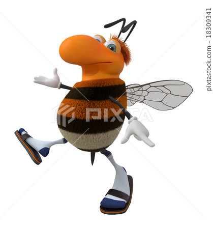 3d Fluffy bumblebee 18309341