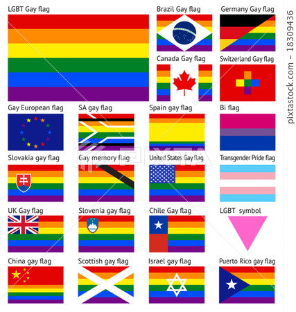 LGBT set Gay flags LGBT set Gay flags 18309436