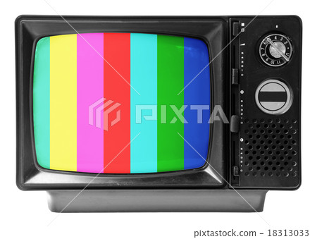 vintage television isolated on the white. 18313033