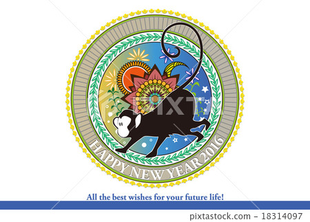 2016 New Year's card (Year Year) Zentangle style 18314097