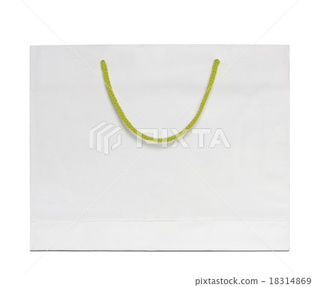 white paper bag isolated on white 18314869