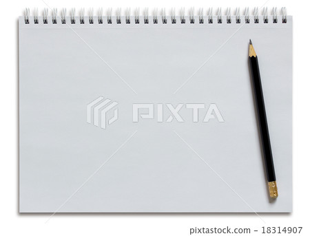 blank white spiral notebook and pencil blank white spiral notebook and pencil 18314907