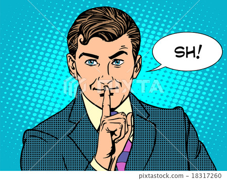 Silence mystery secret business concept 18317260