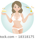 乳房增強彎曲的婦女乳房增廣概念 18318175