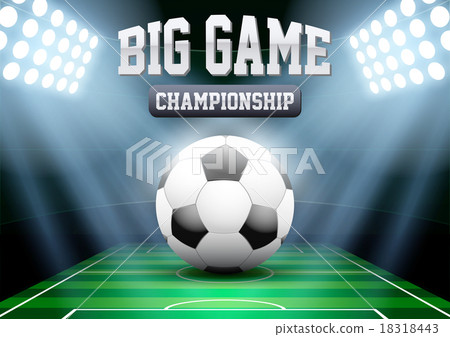 night football stadium in the spotlight. night football stadium in the spotlight. 18318443