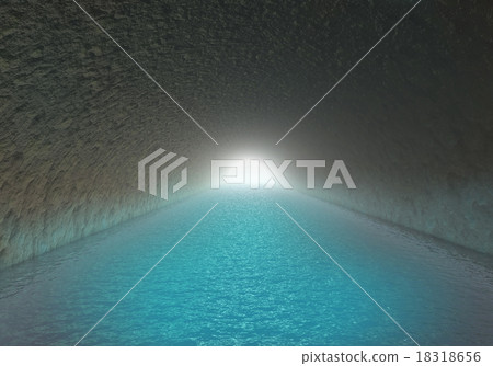 sea cave sea blue tunnel sea cave sea blue tunnel 18318656