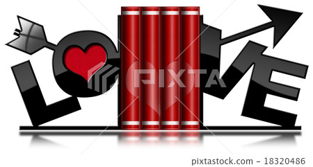 Love Books - Bookends with Love Text 18320486