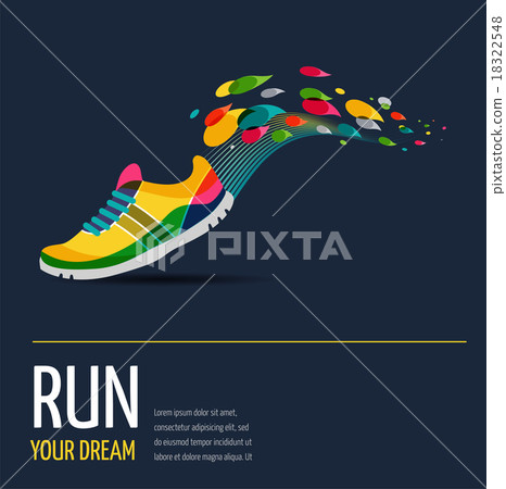 Vector poster - running and sport 18322548