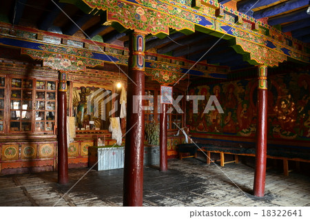 印度主要大廳拉達克Likylgompa 18322641