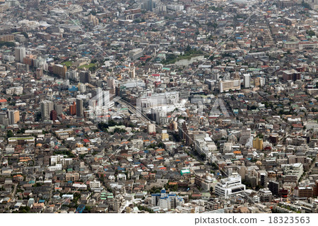 Aerial view of Kamike stadium in Ota Ward, Tokyo 18323563