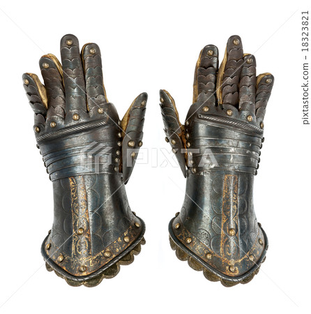 Knights gauntlets ancient medieval isolated  18323821
