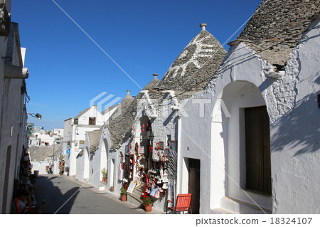 The streets of Alberobello The streets of Alberobello 18324107