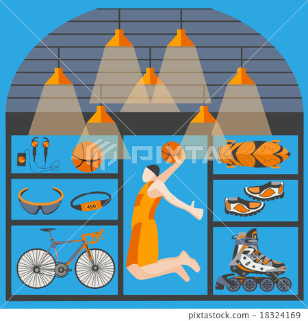 Shop sporting goods basketball, skating, biking 18324169