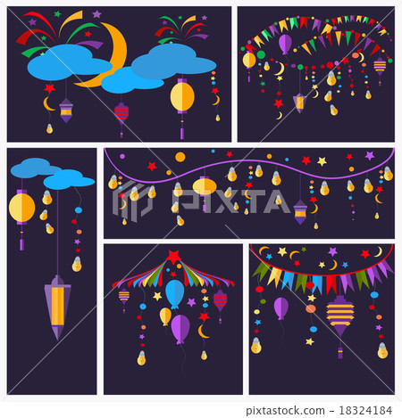 Holiday greeting cards flashlight, ball star Holiday greeting cards flashlight, ball star 18324184