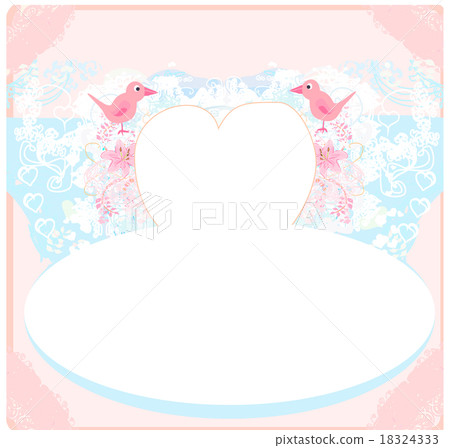 valentines day greeting card with 2 love birds valentines day greeting card with 2 love birds 18324333
