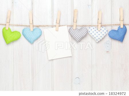 Photo frame and valentines toy hearts Photo frame and valentines toy hearts 18324972