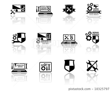set of computer service icons 18325797