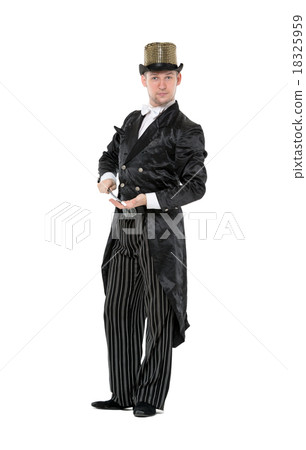 Illusionist Shows Tricks with a Magic Wand Illusionist Shows Tricks with a Magic Wand 18325959