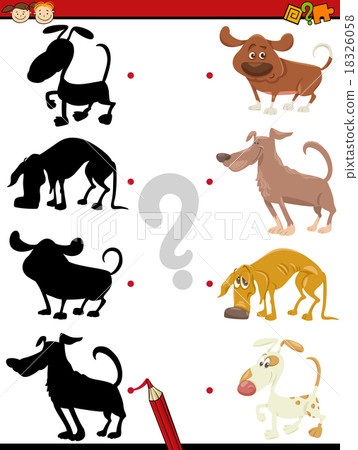 kindergarten shadow task with dogs kindergarten shadow task with dogs 18326058