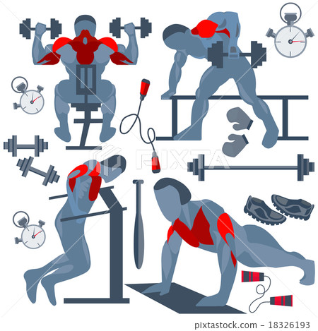 Sportsman pumping muscles fitness club Sportsman pumping muscles fitness club 18326193