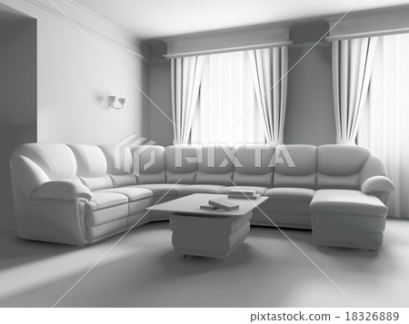 White sofa in interior White sofa in interior 18326889