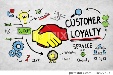 Customer Loyalty Service Support Care Trust Tools Concept Customer Loyalty Service Support Care Trust Tools Concept 18327503