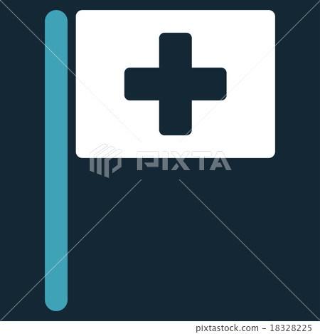 Hospital Flag Icon Hospital Flag Icon 18328225