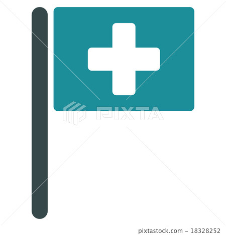 Hospital Flag Icon Hospital Flag Icon 18328252