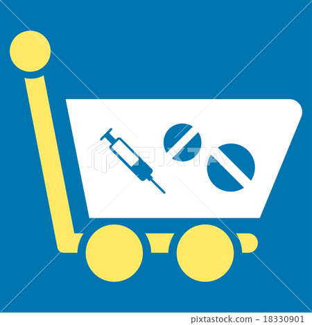 Medication Shopping Cart Icon - Stock Illustration [18330901] - PIXTA