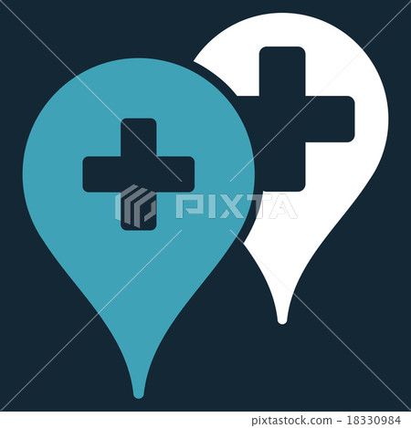 Medical Map Markers Icon Medical Map Markers Icon 18330984