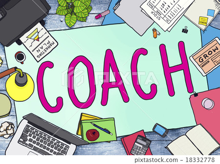 Coach Coaching Guide Instructor Leader Manager Tutor Concept 18332778