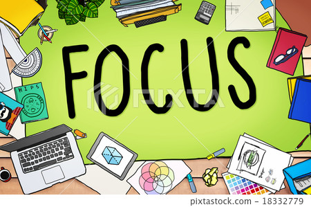 Focus Determine Centre Concentrate Point Concept Focus Determine Centre Concentrate Point Concept 18332779