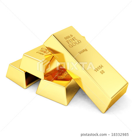 Four gold bars 18332985