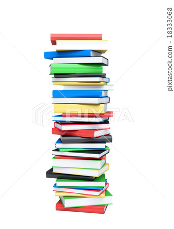 Books stack isolated on white Books stack isolated on white 18333068
