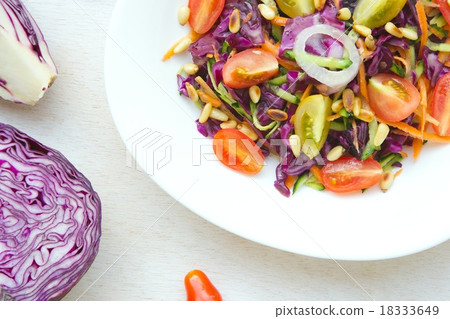 Fitness salad with purple cabbage 18333649