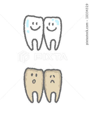 Front tooth twins set 18334319