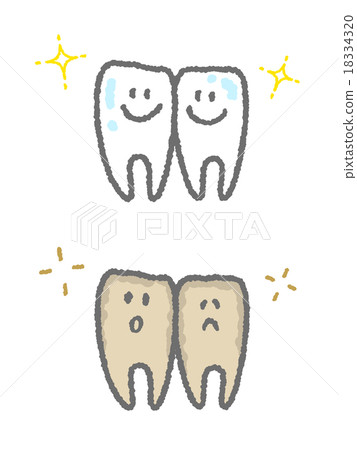 Front teeth twins set glitter 18334320
