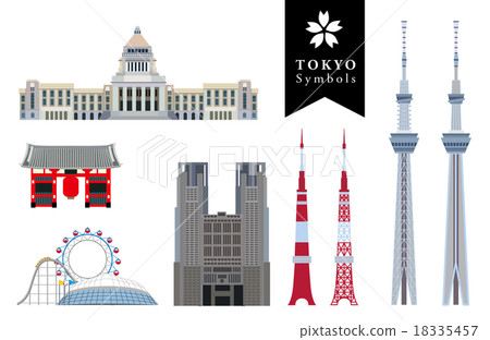 東京地標東京塔天空樹議會大廈Kaminarimon東京巨蛋東京都市政府 東京地標東京塔天空樹議會大廈Kaminarimon東京巨蛋東京都市政府 18335457
