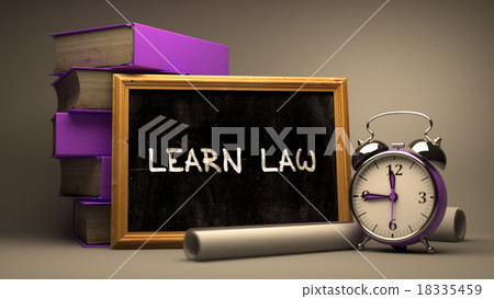 Learn Law - Chalkboard with Inspirational Text. 18335459