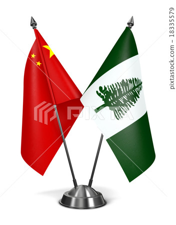 China and Norfolk Island - Miniature Flags. China and Norfolk Island - Miniature Flags. 18335579